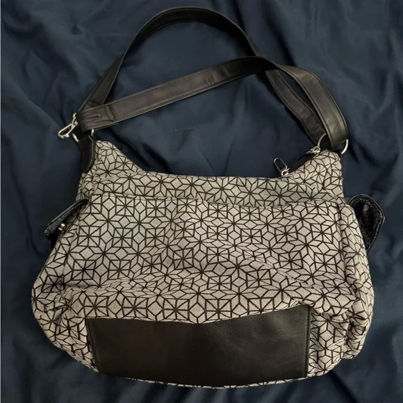 Geometric Black and White Women's Bag - Picture 2 of 5